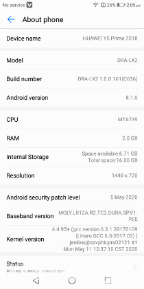 Huawei y5 Prime 2018 